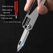 Multifunctional Titanium Keychain Mini Folding Knife with 2 Titanium Ring - 6