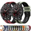 Huawei Watch GT4 46mm 22mm Silicone Watch Band - Olive Green+Black - 3