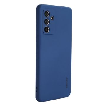 Samsung Galaxy A35 Liquid Silicone Soft Shockproof Phone Case - Dark Blue - 1