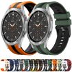 Samsung Galaxy Watch 6 Classic 47mm 20mm Silicone Watch Band Black Yellow - 3