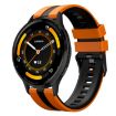 Garmin Venu 3 22mm Silicone Watch Band - Orange+Black - 1