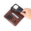 iPhone 16 Pro AZNS Magnetic Calf Texture Flip Leather Phone Case - Dark Brown - 6