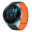 Garmin Forerunner 265 22mm Silicone Watch Band - Black+Orange - 1