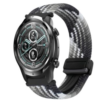 Ticwatch Pro 22mm Magnetic Buckle Braided Watch Band - Dazzling Black - 1