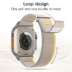 Apple Watch SE 2023 40mm Dual-Section Loop Nylon Watch Band Blue Black - 4