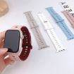 Apple Watch Series 7 41mm Silicone Watch Band - Oxford Pink Rose Gray - 6