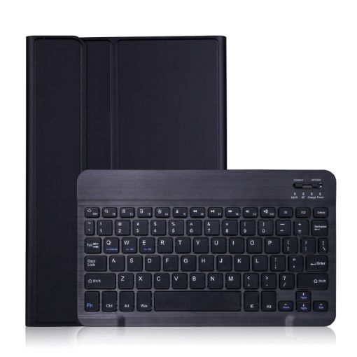 Samsung Galaxy Tab S8 11" Bluetooth Keyboard Leather Case - Black - 1