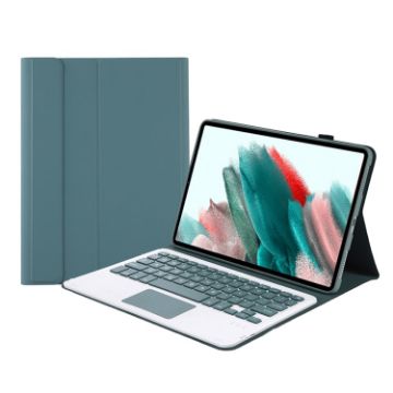 Samsung Galaxy Tab A8 2021 Bluetooth Keyboard Leather Case (Dark Green) - 1
