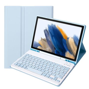 Samsung Galaxy Tab A8 10.5 2021 Bluetooth Keyboard Leather Case White Ice - 1
