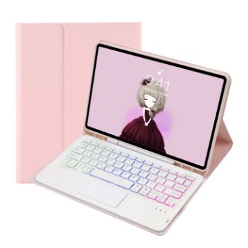 Samsung Galaxy Tab A8 10.5 (2021) Pink Keyboard Leather Tablet Case - 1