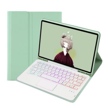 Samsung Galaxy Tab S8/S7 A700B-AS Light Green Bluetooth Keyboard Case - 1