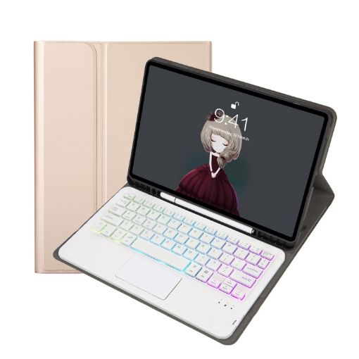 Samsung Galaxy Tab A8 10.5 (2021) Lambskin Texture Bluetooth Keyboard Case - 1