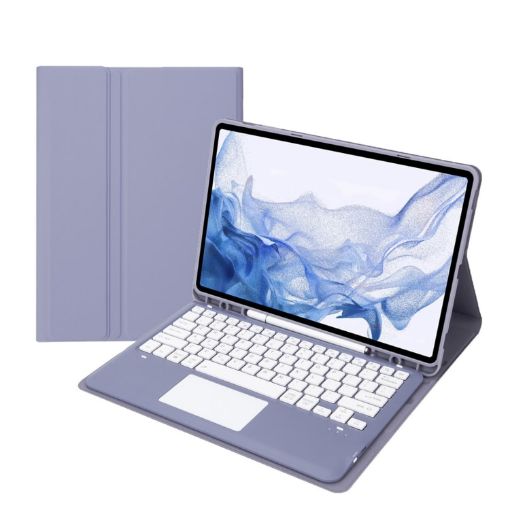 Samsung Galaxy Tab S8+/S7+/S7 FE Purple Keyboard Case - 1