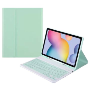 Samsung Galaxy Tab S9 FE Bluetooth Keyboard Leather Case - Green - 1