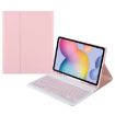 Samsung Galaxy Tab S9 FE Bluetooth Keyboard Leather Case (Pink) - 1
