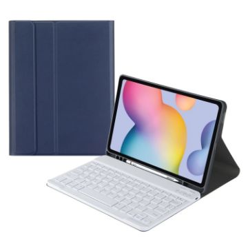 Samsung Galaxy Tab S9 FE+ Bluetooth Keyboard Leather Case (Light Blue) - 1