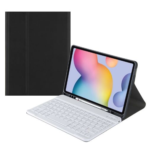 Samsung Galaxy Tab S9 FE+ Bluetooth Keyboard Leather Case - Black - 1