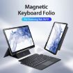 Samsung Galaxy Tab S7/S8 Magnetic Keyboard Leather Tablet Case - Black - 2