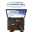 Samsung Galaxy Tab S7/S8 Magnetic Keyboard Leather Tablet Case - Black - 7
