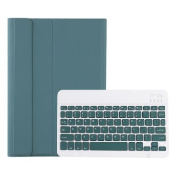 Samsung Galaxy Tab A9+ X210/X215/X215 A09B Dark Green Bluetooth Keyboard Leather Case - 1
