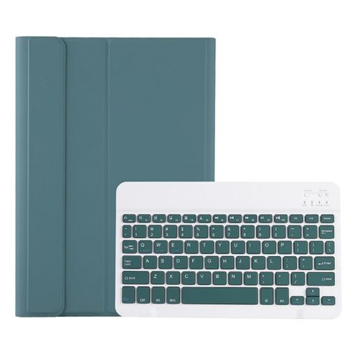 Samsung Galaxy Tab A9+ X210/X215/X215 A09B Dark Green Bluetooth Keyboard Leather Case - 1