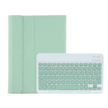 Samsung Galaxy Tab A9+ X210/X215/X215 A09B Light Green Bluetooth Keyboard Leather Tablet Case - 1