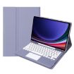 Samsung Galaxy Tab S9+ Bluetooth Keyboard Leather Tablet Case Purple - 1