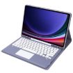 Samsung Galaxy Tab S9+ Bluetooth Keyboard Leather Tablet Case Purple - 4