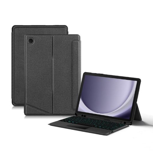 Samsung Galaxy Tab A9+ X210 YJ-A9+ Bluetooth Keyboard Leather Case - 1