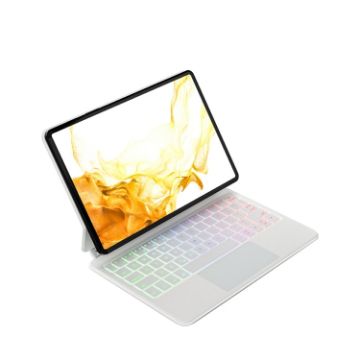 Samsung Galaxy Tab S9 FE/S9/S8 Magnetic Bluetooth Keyboard Leather Tablet Case - 1