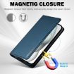 LC.IMEEKE L1 Series Frosted Fine Texture PU Phone Case for iPhone 14/13 - Blue - 3