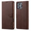 LC.IMEEKE Calf Texture Leather Case for iPhone 16 Pro Max - Brown - 2