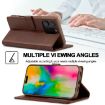 LC.IMEEKE Calf Texture Leather Case for iPhone 16 Pro Max - Brown - 5