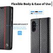 Samsung Galaxy S24 FE 5G LC.IMEEKE Carbon Fiber Leather Phone Case - 6