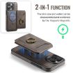 iPhone 14 DG.MING K1 MagSafe Detachable Wallet RFID Back Cover Case - 6