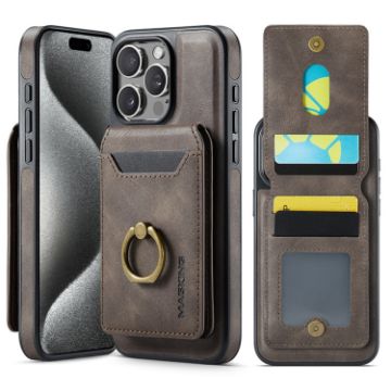 iPhone 15 Pro Max DG.MING K1 MagSafe Wallet RFID Back Cover Case - 1