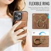 iPhone 14 DG.MING K1 MagSafe Detachable Wallet RFID Back Cover Phone Case - 5
