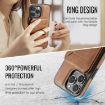 iPhone 15 Pro DG.MING K1 MagSafe Detachable Wallet RFID Back Cover Phone Case - 7