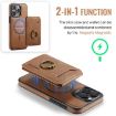 iPhone 15 Pro Max DG.MING K1 MagSafe Wallet Case (Brown) - 6