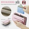 iPhone 16 Pro Max CaseMe C36 Pink Zipper Wallet RFID Leather Case - 6