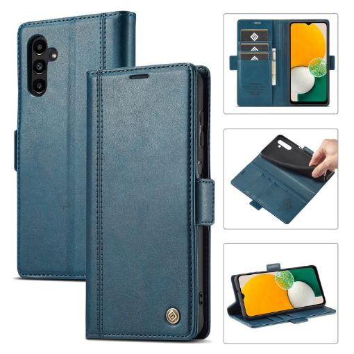 Samsung Galaxy S24 FE 5G LC.IMEEKE Leather Phone Case (Blue) - 1