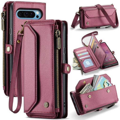 Google Pixel 9 Pro XL CaseMe C36 Wallet RFID Leather Phone Case - 1