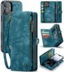 iPhone 16 CaseMe 008 Blue Leather Phone Case - 1