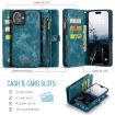 iPhone 16 CaseMe 008 Blue Leather Phone Case - 2