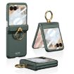 Motorola Razr 50 GKK Flip Case with Ring Holder - Green - 1