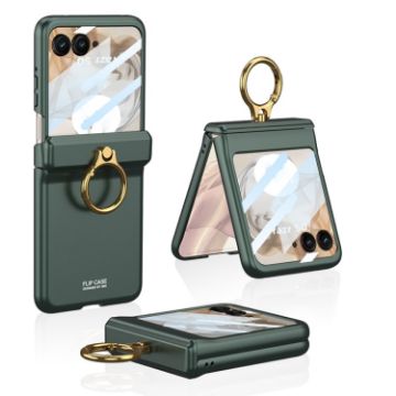 Motorola Razr 50 GKK Flip Case with Ring Holder - Green - 1