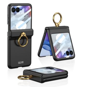 Motorola Razr 50 GKK Flip Case with Ring Holder - Black - 1