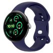 Google Pixel Watch 3 45mm Silicone Watch Band - Dark Blue - 1