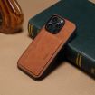 iPhone 16 Pro Max Denior D08 PU Single Card Slot Holder Phone Case - Brown - 2