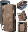 Google Pixel 9 Pro XL CaseMe 008 Leather Phone Case (Brown) - 1